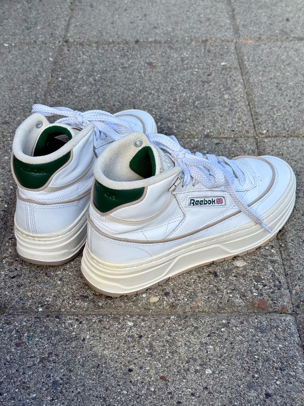 Reebok Club C Geo Mid 'Chalk Dark Green' • Sz 7 - Picture 6 of 10